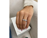 Diamond Half Eternity Ring 0.80 Carat White Gold 14K