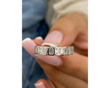 Diamond Half Eternity Ring 0.80 Carat White Gold 14K