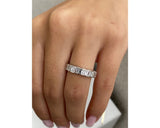 Diamond Half Eternity Ring 0.80 Carat White Gold 14K