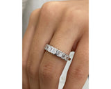 Diamond Half Eternity Ring 0.80 Carat White Gold 14K