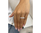 Diamond 7 Stone Ring 1 Carat White Gold 14K