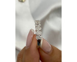 Diamond 7 Stone Ring 1 Carat White Gold 14K