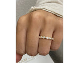 Diamond Half Eternity Ring 0.30 Carat Yellow Gold 14K