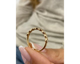 Diamond Half Eternity Ring 0.30 Carat Yellow Gold 14K