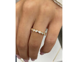 Diamond Half Eternity Ring 0.30 Carat Yellow Gold 14K