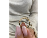 Diamond Half Eternity Ring 0.40 Carat Yellow Gold 14K