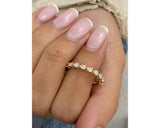 Diamond Half Eternity Ring 0.40 Carat Yellow Gold 14K