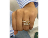 Diamond Cluster Ring 1 Carat Yellow Gold 14K