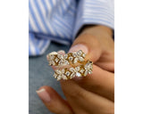 Diamond Cluster Ring 1 Carat Yellow Gold 14K