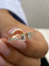 Diamond Wrap Ring 0.55 Carat Yellow Gold 14K
