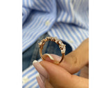 Diamond Cluster Ring 1.40 Carat Rose Gold 14K