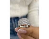 Diamond Micropave Ring 1.90 Carat White Gold 14K