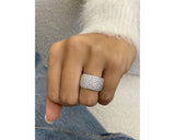 Diamond Micropave Ring 1.90 Carat White Gold 14K