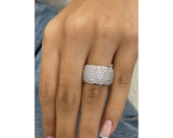 Diamond Micropave Ring 1.90 Carat White Gold 14K