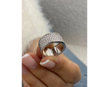 Diamond Micropave Ring 1.52 Carat White Gold 14K