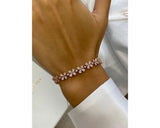 DN889 - Pear And Round Cut 6.42 Carat Diamond Diamond Bracelet