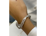 DN907 - Pear And Oval Cut 4.27 Carat Diamond Diamond Bracelet