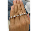 DN957 - Pear And Round Cut 4.32 Carat Diamond Tennis Bracelet