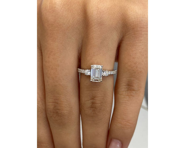 Star - Emerald Cut 1.23 Carat Diamond Engagement Ring