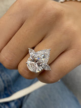 Nika Diamond Engagement Ring, 11 ct TCW, White Gold 18K