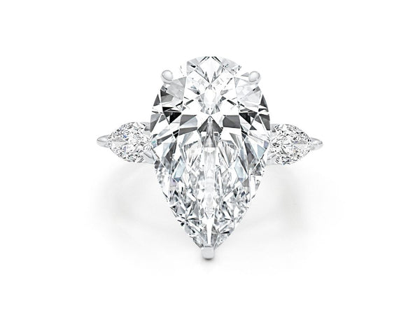 nika - Pear Cut 11 Carat Diamond Engagement Ring