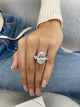 Bar Engagement Ring 12 Carat White Gold