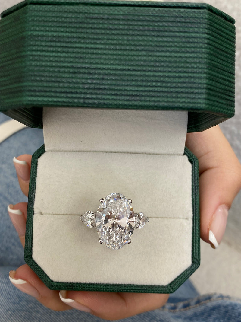 Bar Engagement Ring 12 Carat White Gold
