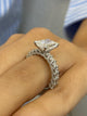 Sigal Engagement Ring 4.60 Carat White Gold