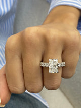 Sigal Engagement Ring 4.60 Carat White Gold