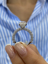 Sigal Engagement Ring 4.60 Carat White Gold