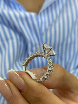 Sigal Engagement Ring 4.60 Carat White Gold