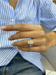 Sigal Engagement Ring 4.60 Carat White Gold