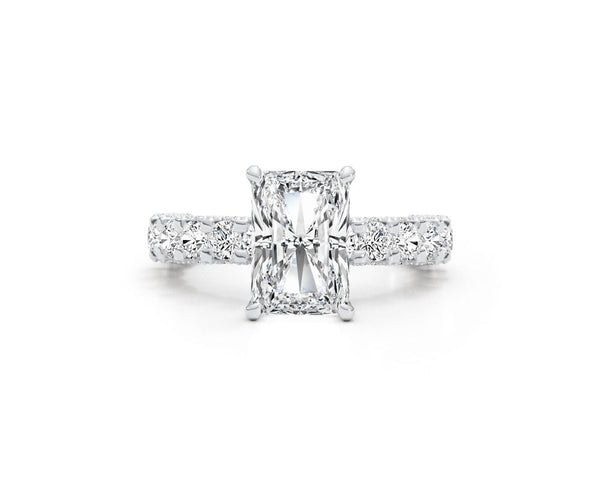 Sigal - Radiant Cut 4.60 Carat Diamond Engagement Ring