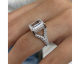 Zuri - Emerald Cut 4.90 Carat Diamond Engagement Ring