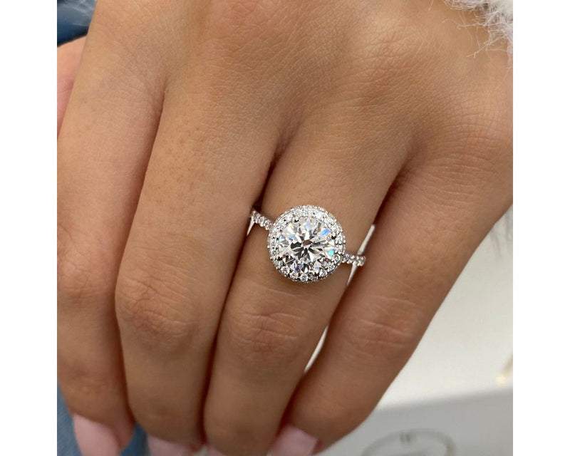 April - Round Cut 2.05 Carat Diamond Engagement Ring