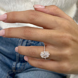 River Engagement Ring 1.80 Carat Rose Gold