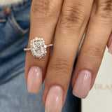 River Engagement Ring 1.80 Carat Rose Gold