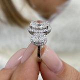 Norah Engagement Ring 3.2ct TCW, 14K Gold