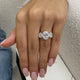 Norah Engagement Ring 3.2ct TCW, 14K Gold
