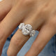 Norah Engagement Ring 3.2ct TCW, 14K Gold