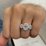 Norah Engagement Ring 3.20 Carat White Gold