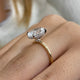 Olive Engagement Ring 3.10 Carat Yellow Gold
