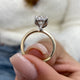 Olive Engagement Ring 3.10 Carat Yellow Gold