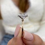 Olive Engagement Ring 3.10 Carat Yellow Gold