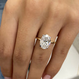 Olive Engagement Ring 3.10 Carat Yellow Gold