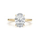 Olive Engagement Ring 3.10 Carat Yellow Gold