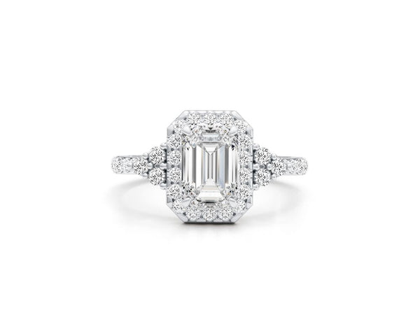 Valeria - Emerald Cut 2.05 Carat Diamond Engagement Ring