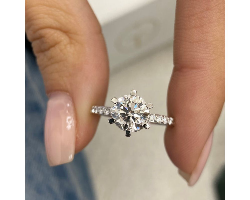 Anastasia - Round Cut 1.55 Carat Diamond Engagement Ring