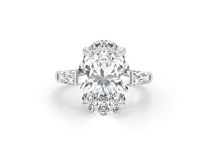 Gaya - Oval Cut 5.50 Carat Diamond Engagement Ring