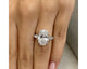Gaya 3 Stone Diamond Engagement Ring, White Gold 18K